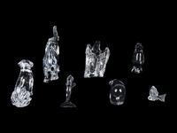 A Group of Seven Glass Animals