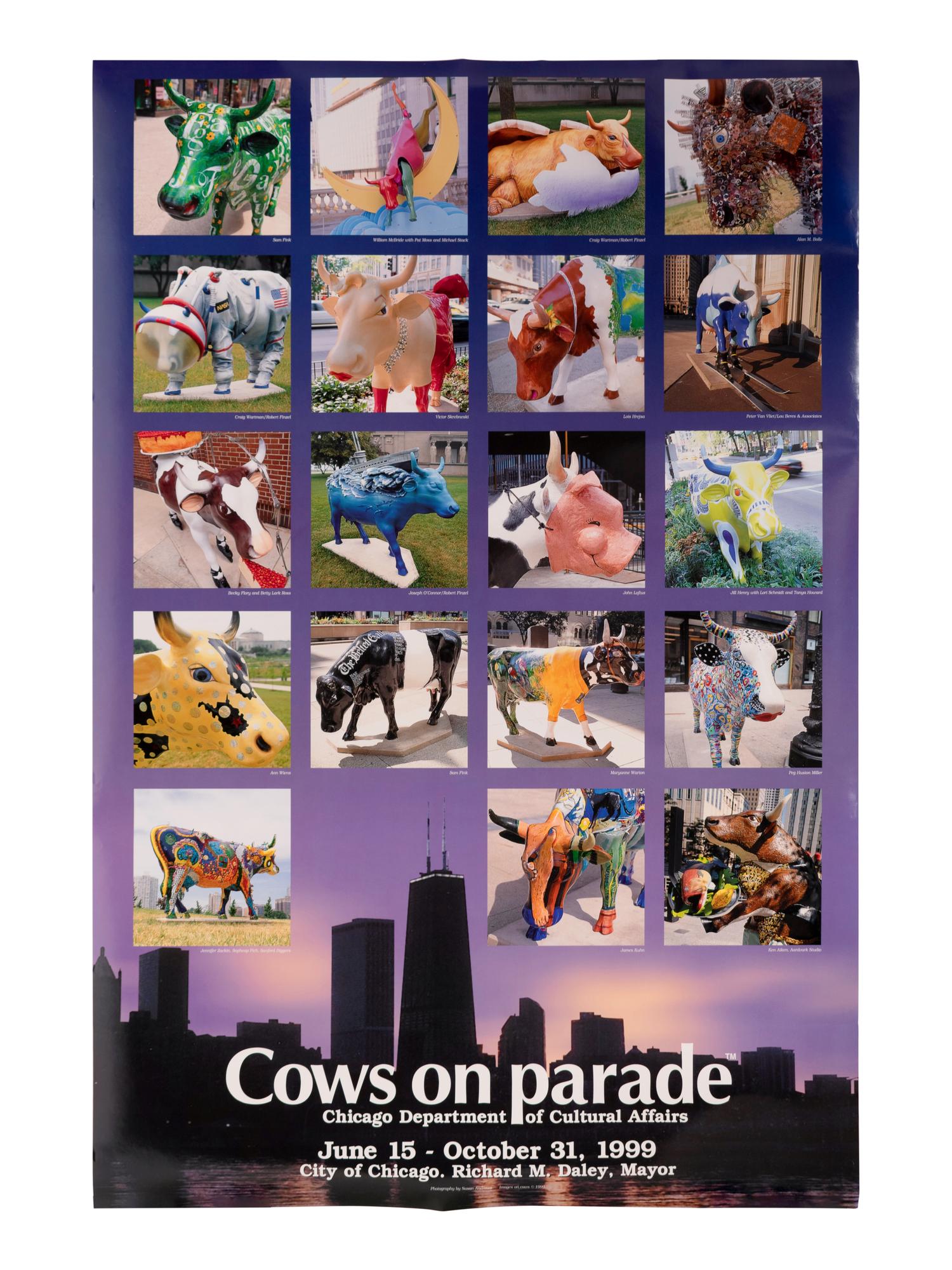 (Chicago) A group of ephemera from the 1999 "Cows on Parade" public art exhibition held in Chicago, comprising: