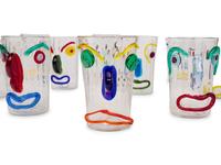 A Set of Eighteen Pauly and Co. Venetian Glass Tumblers