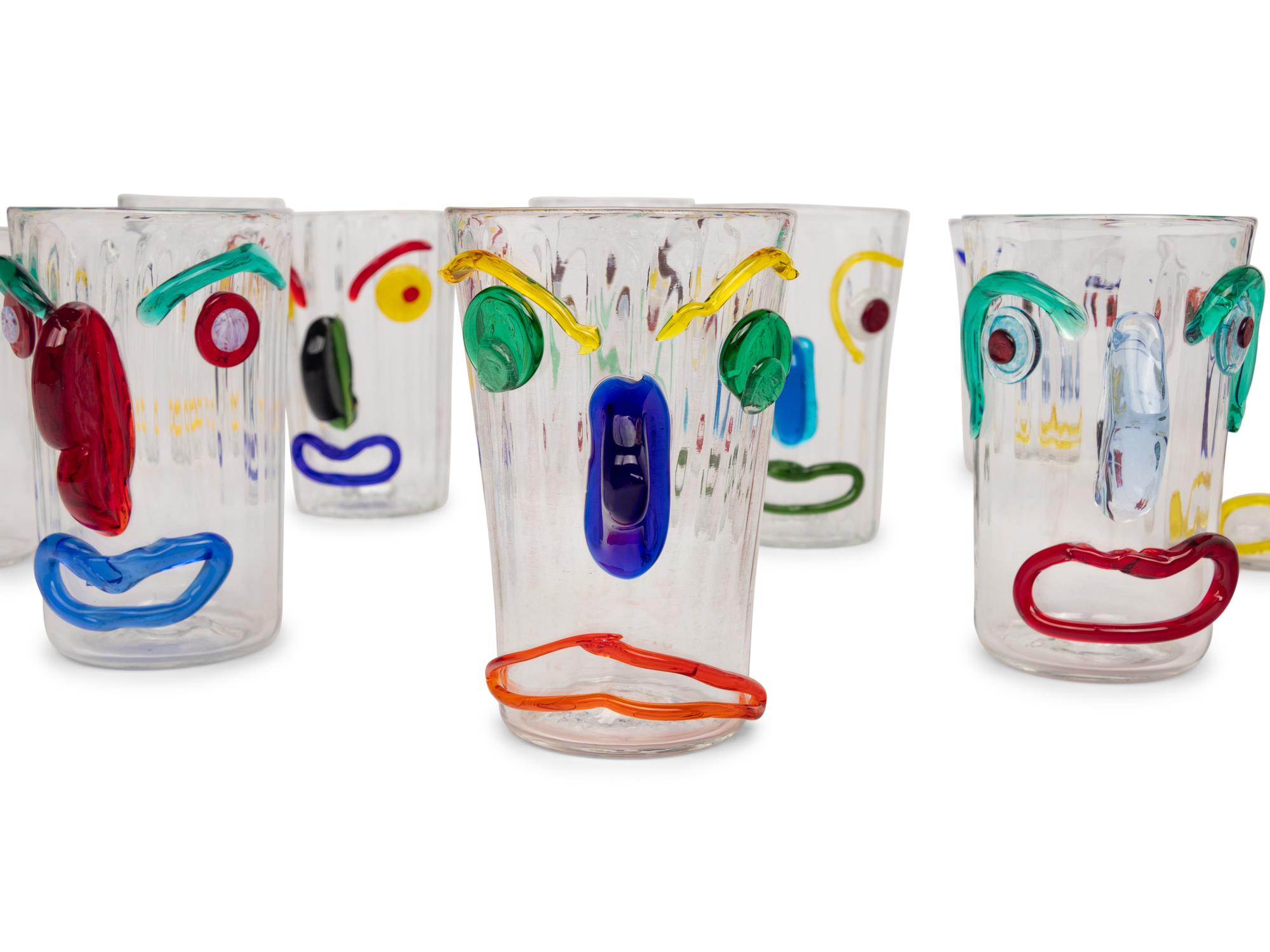 A Set of Eighteen Pauly and Co. Venetian Glass Tumblers