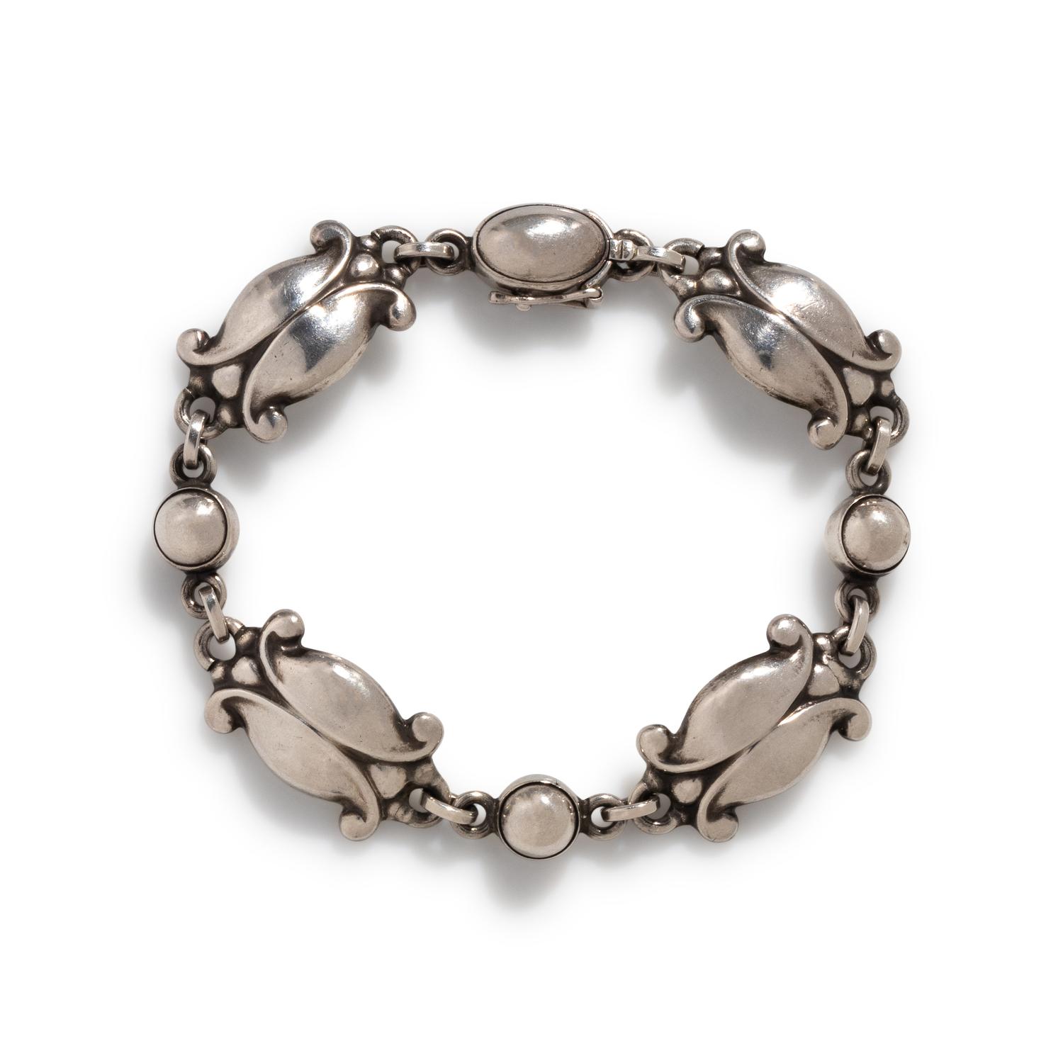 GEORG JENSEN, STERLING SILVER 'MOONLIGHT BLOSSOM' BRACELET