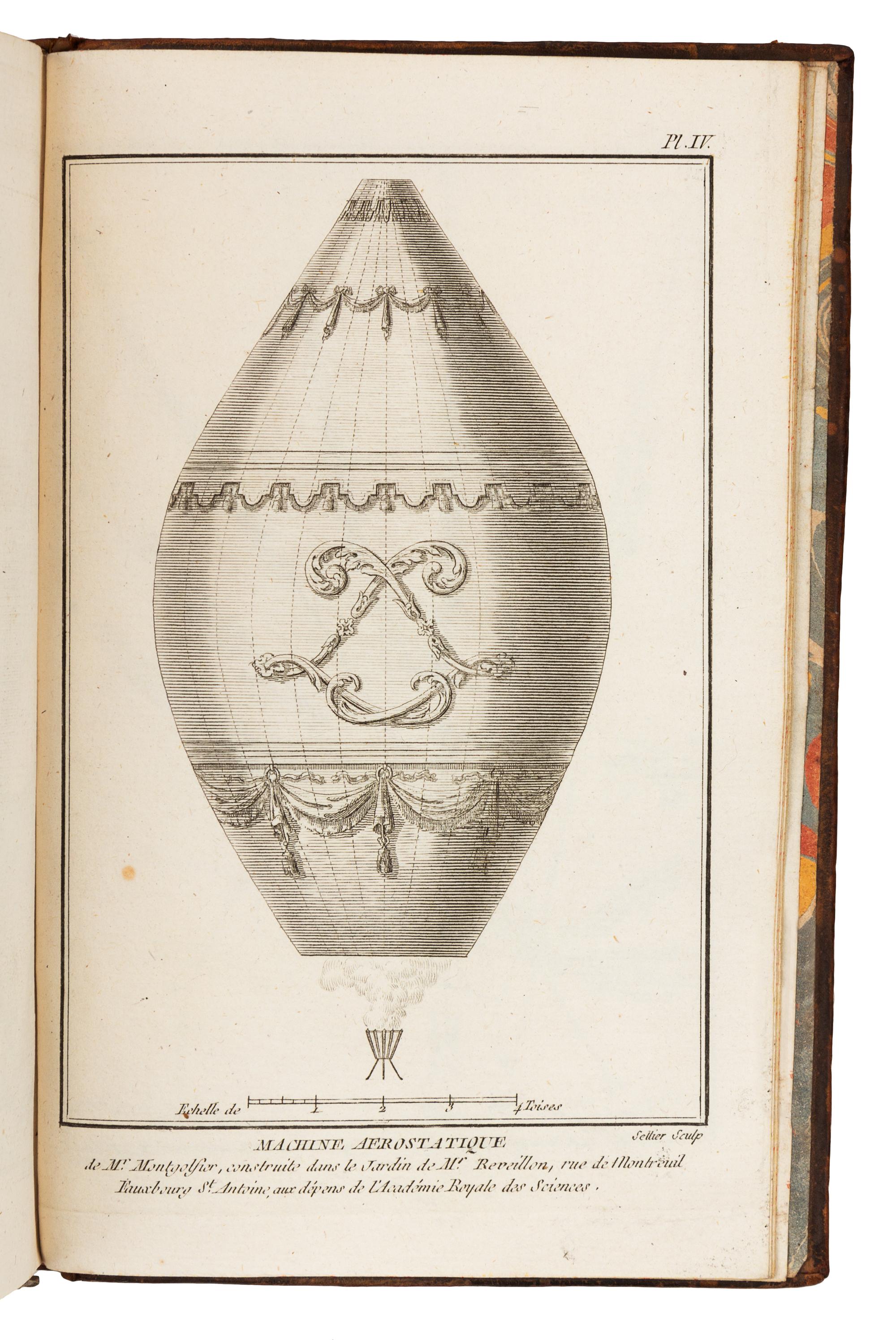 FAUJAS DE SAINT-FOND. Description des Experiences de la Machine Aerostatique de MM. de Montgolfier... Paris, 1783, 1784. FIRST EDITION.