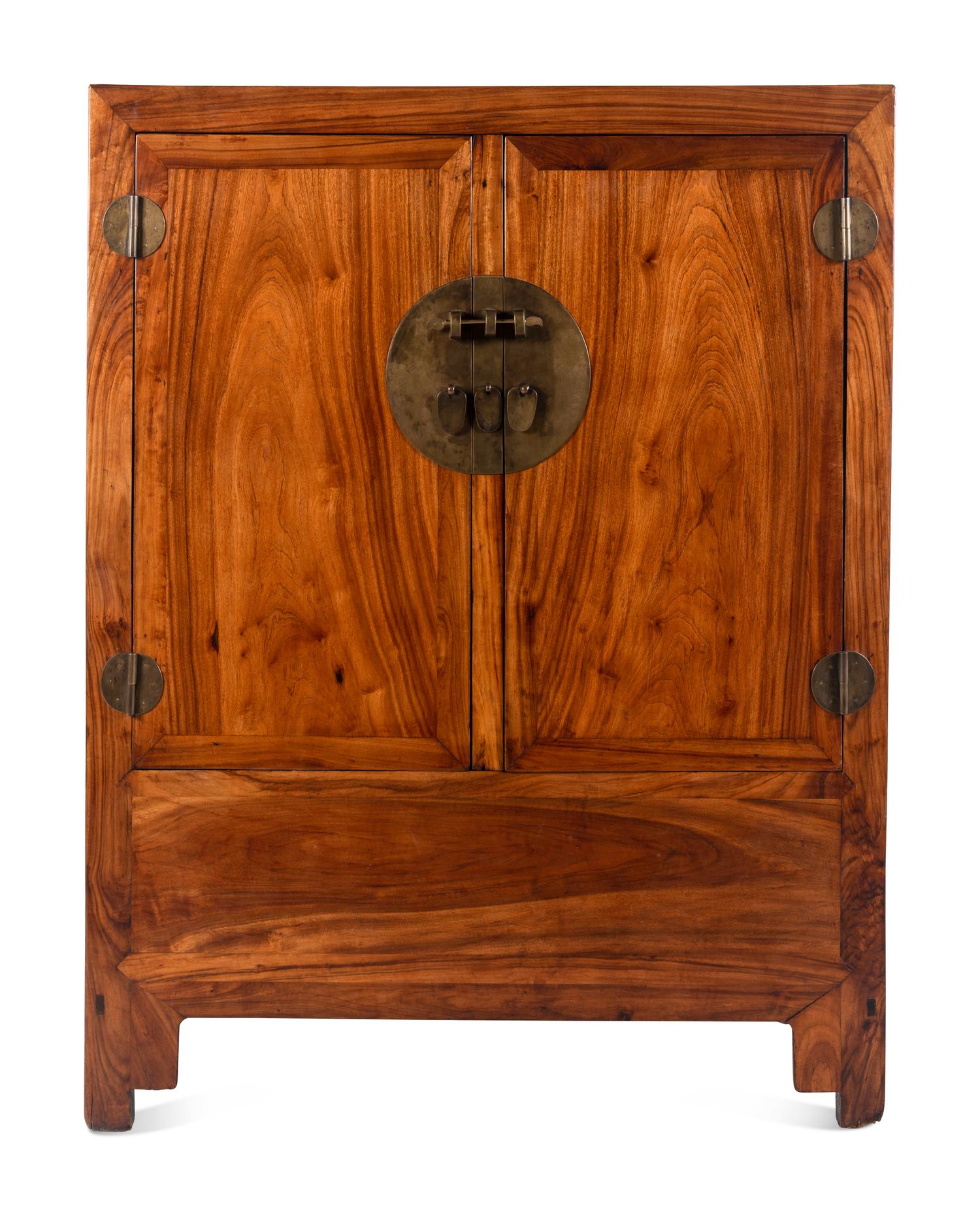 A Chinese Nanmu Square-Corner Cabinet, Fangjiaogui