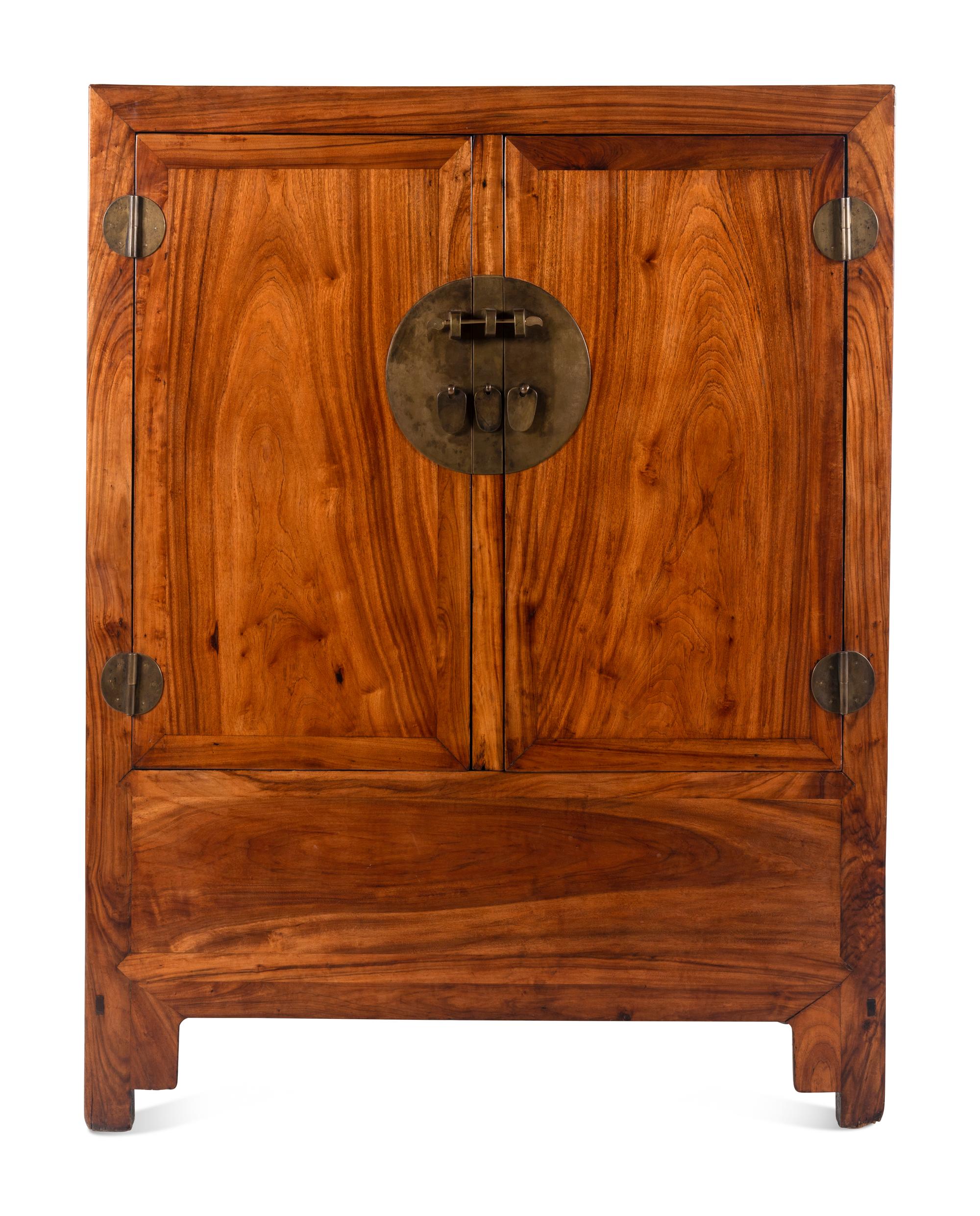 A Chinese Nanmu Square-Corner Cabinet, Fangjiaogui