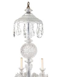 An English Cut Glass Eight-Light Chandelier