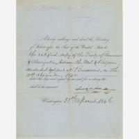 [Presidential] Polk, James K. Printed Document, signed