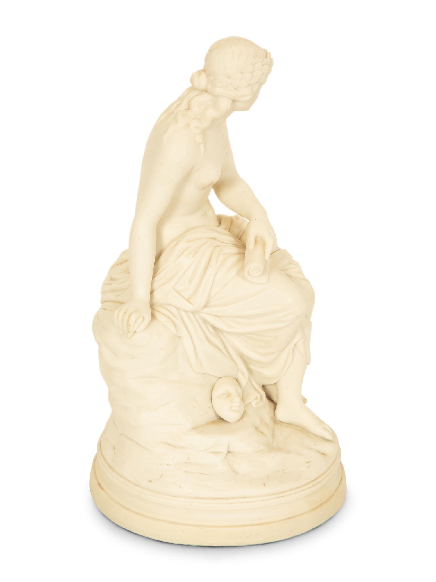Two White Bisque Figures of Maidens