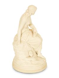 Two White Bisque Figures of Maidens