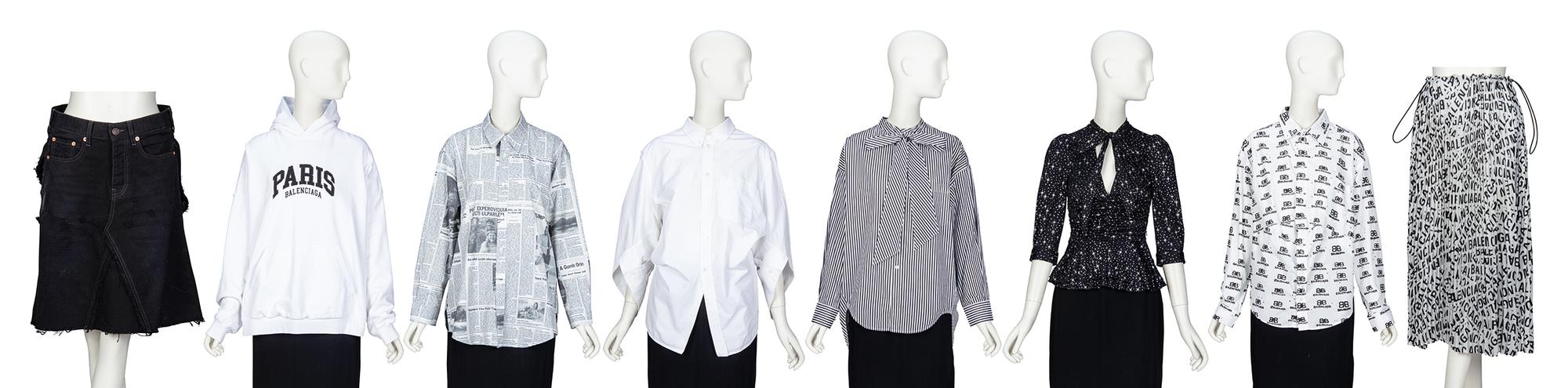 BALENCIAGA, SIX TOPS & TWO SKIRTS