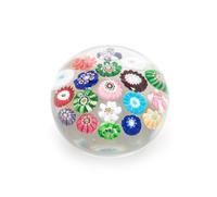 Clichy, France, 19TH CENTURY, a spaced concentric millefiori paperweight