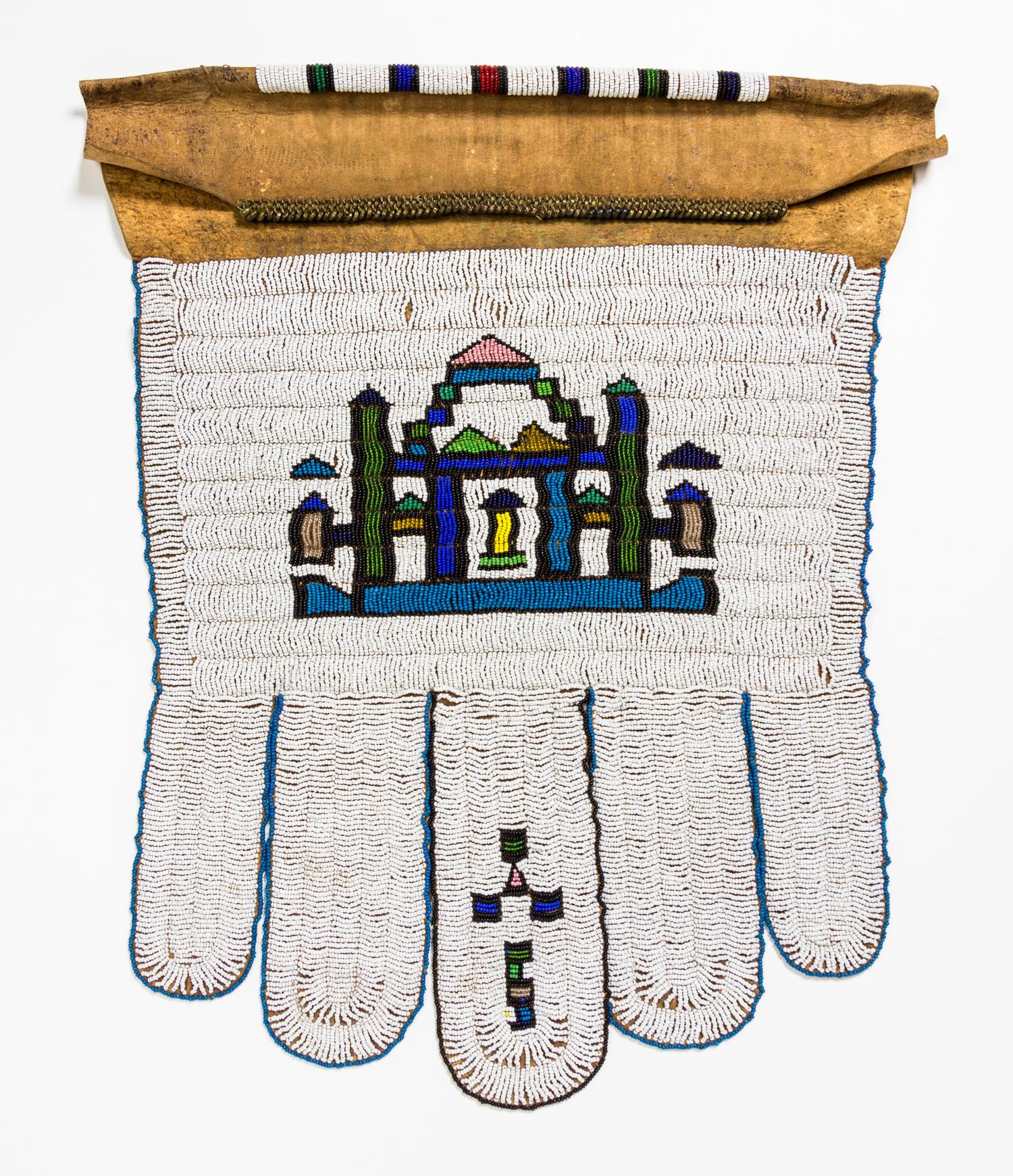 A Group of Four African Beaded Aprons Height of largest 21 1/2 x width 20 1/4 inches.