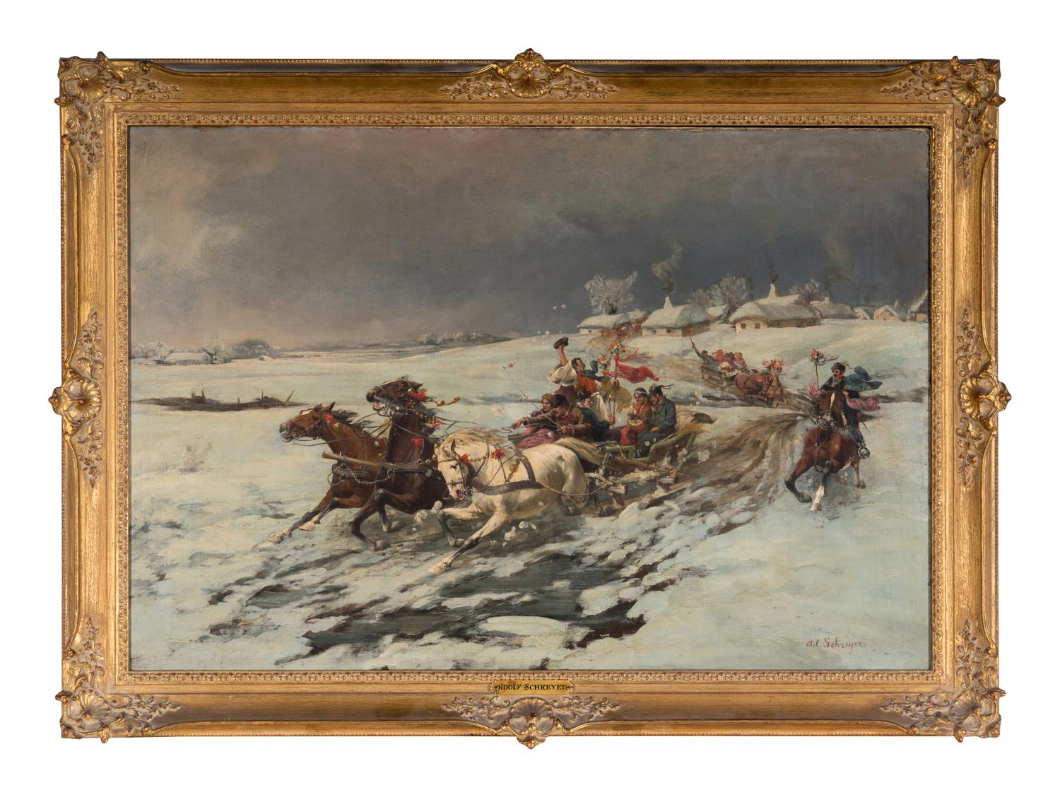 Newlyweds in a Sled