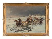 Newlyweds in a Sled