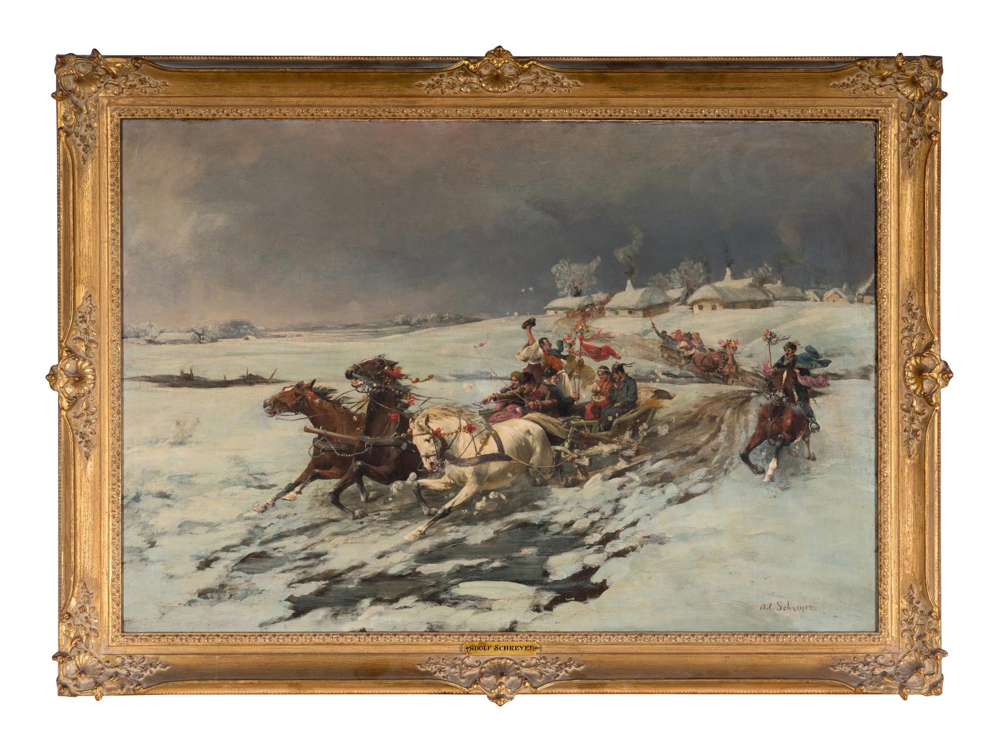 Newlyweds in a Sled