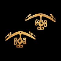 A Pair of Narino Gold Earrings