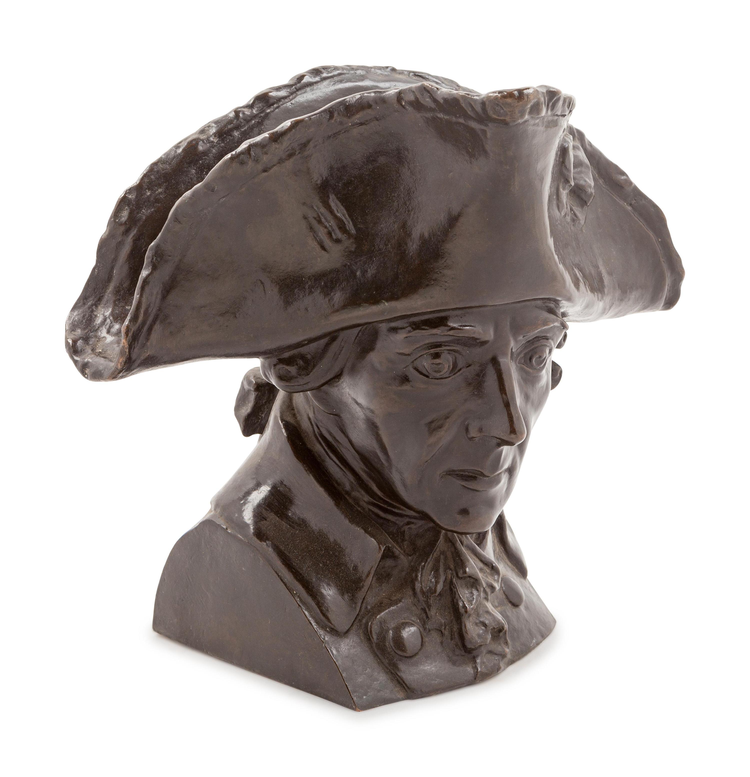 A Continental Bronze Bust