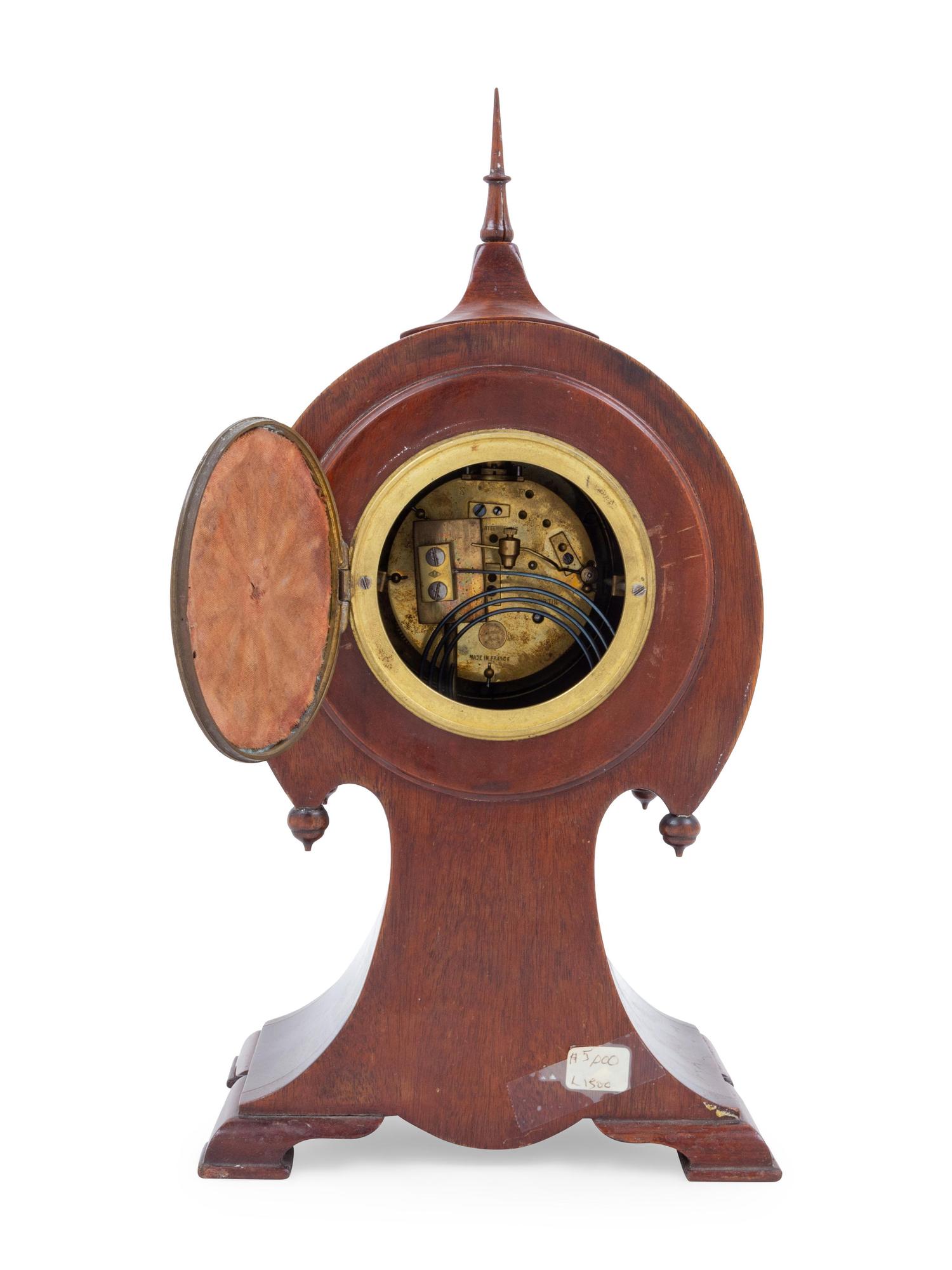 A French Mahogany Balloon Clock