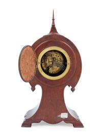A French Mahogany Balloon Clock