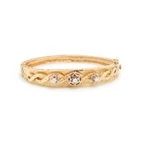 COLLECTION OF YELLOW GOLD AND DIAMOND BANGLE BRACELETS