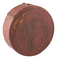 [MILITARIA]. A group of 2 painted cheesebox canteens, ca 1810-1830.