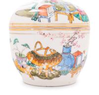 Two Chinese Famille Rose Porcelain Covered Jars