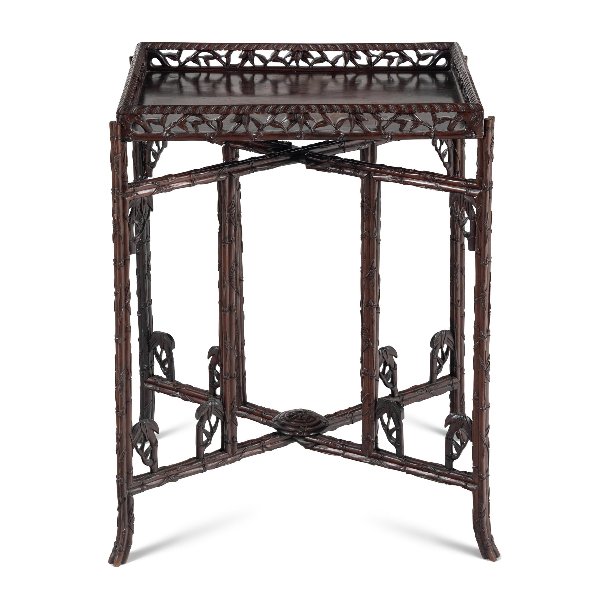 A Chinese Rosewood Tray Table