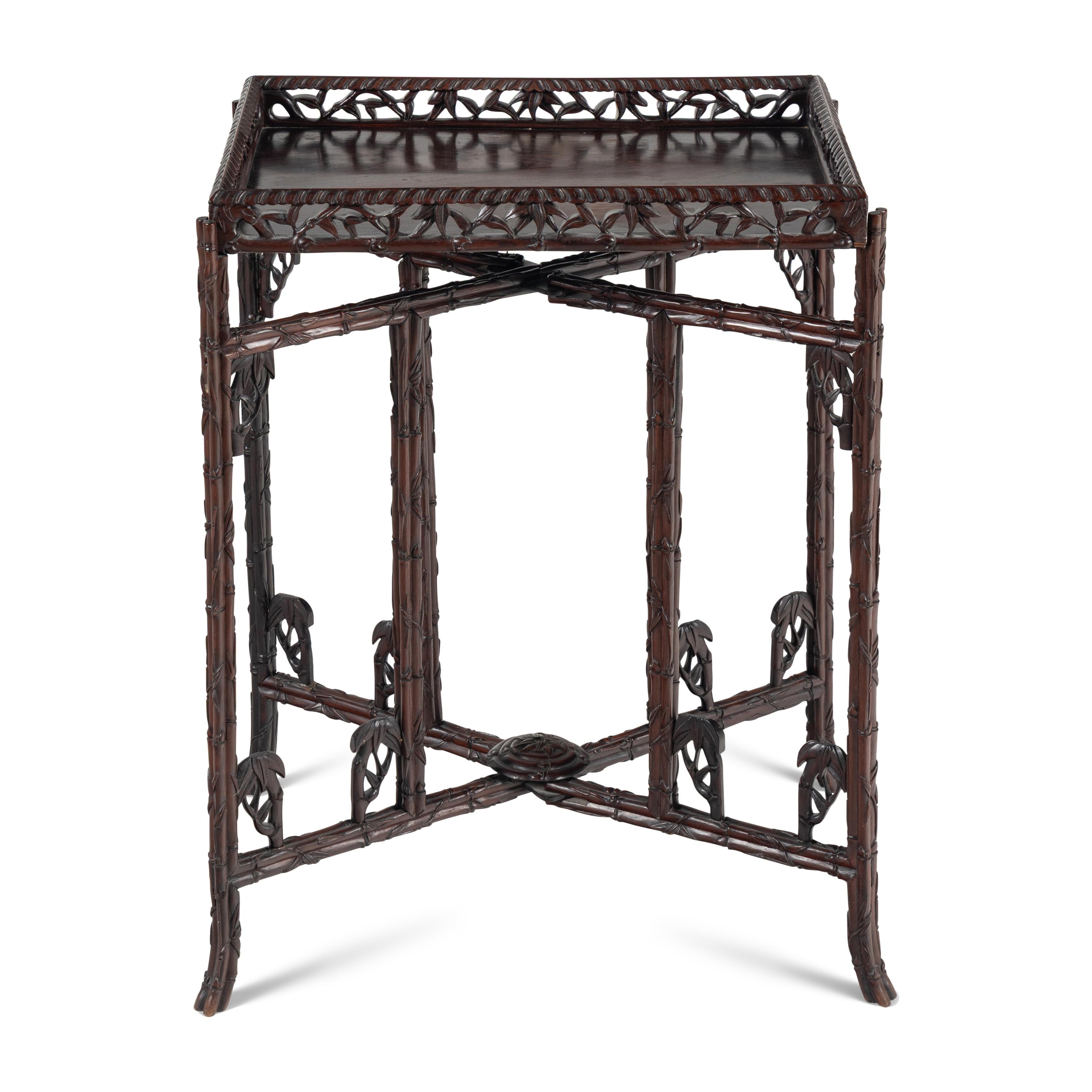A Chinese Rosewood Tray Table