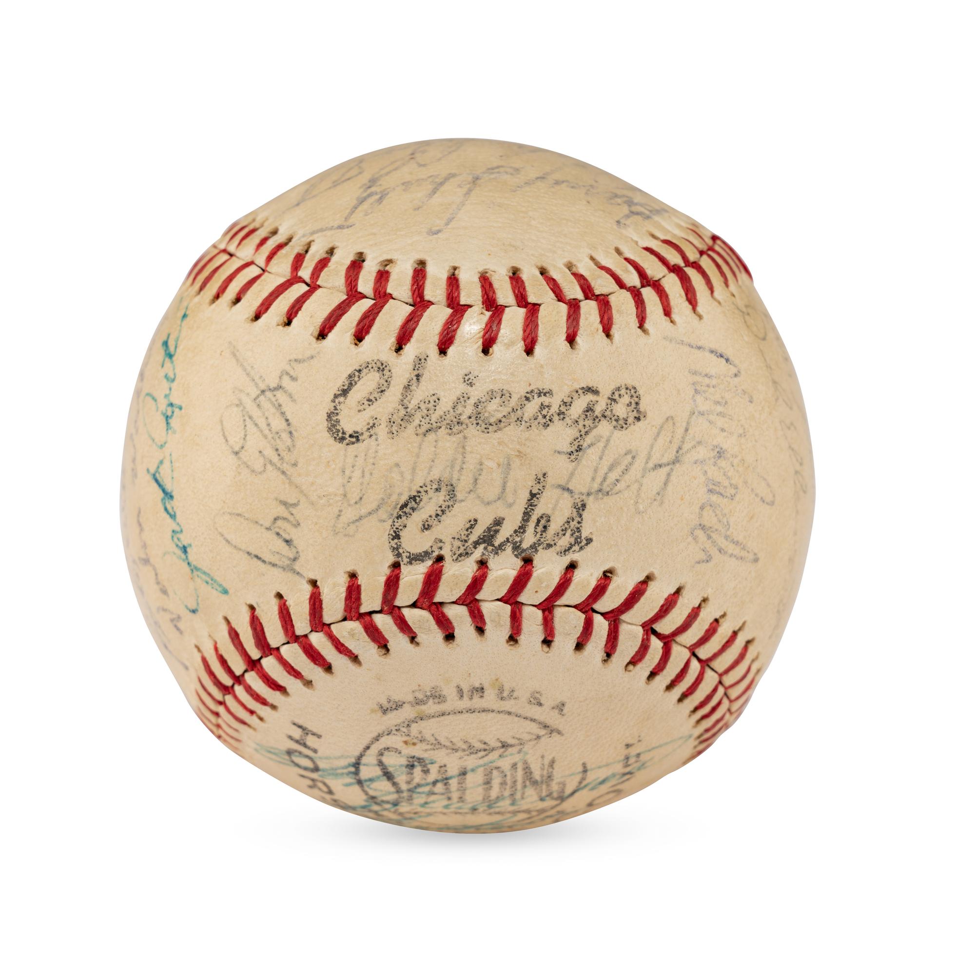 A 1961 Chicago Cubs Team Signed Autograph Baseball