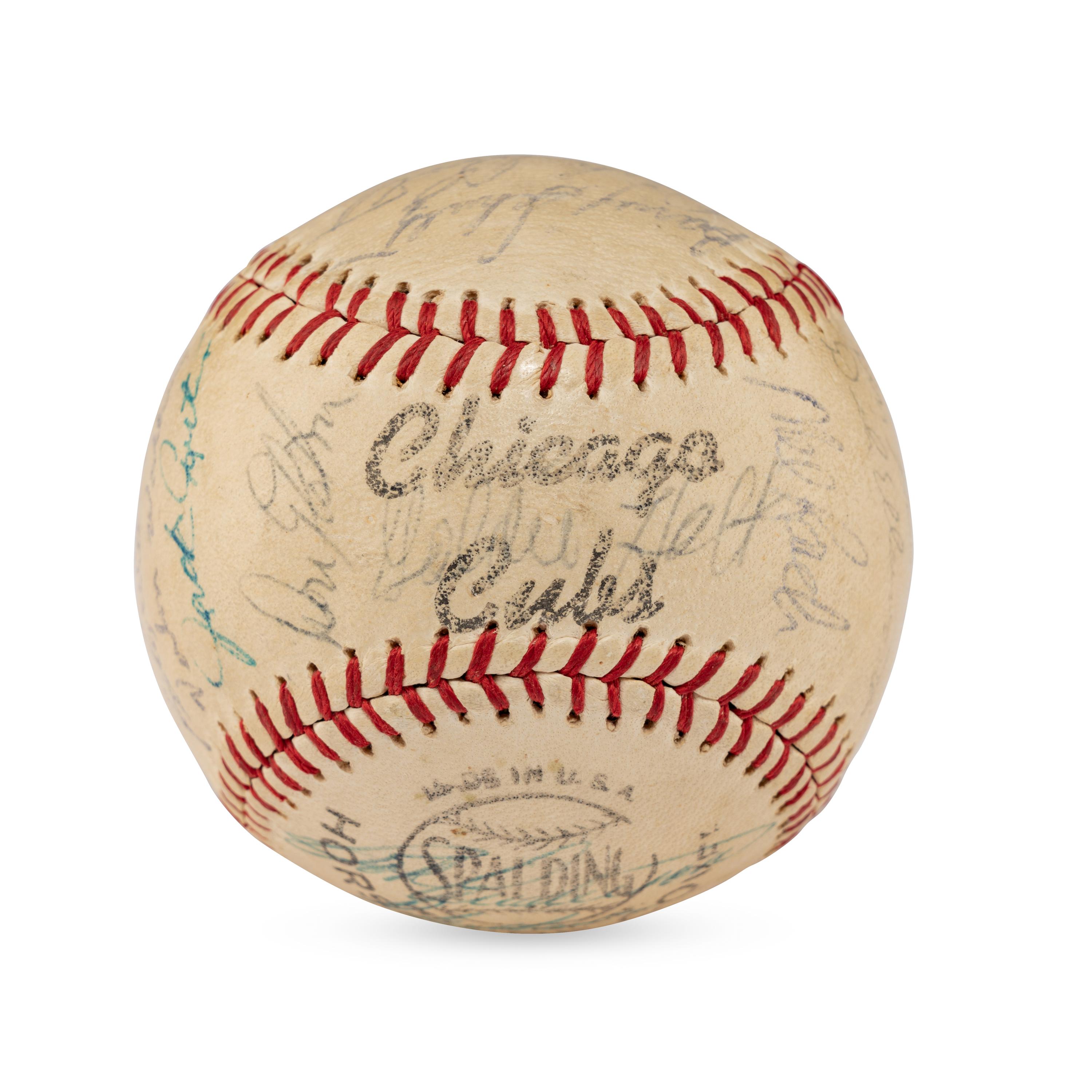 A 1961 Chicago Cubs Team Signed Autograph Baseball