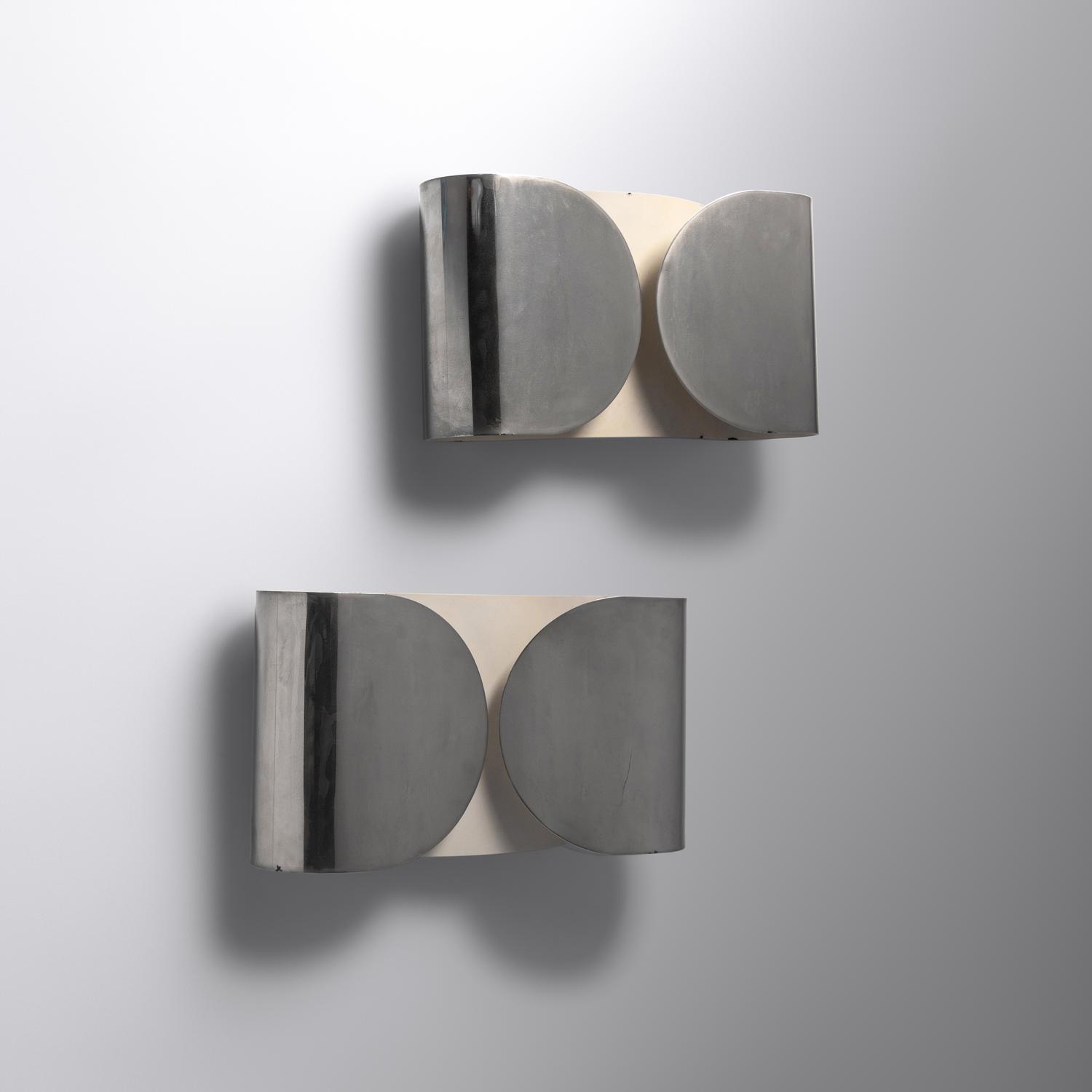 Pair of ' Foglio' Sconces, c. 1970 Flos, Italy