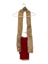 Yankton Sioux Beaded Buffalo Hide Shot Pouch, with Powder Horn