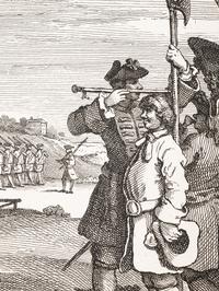 A pair of prints ( At the Easel ; The Invasion , Plate II, England)