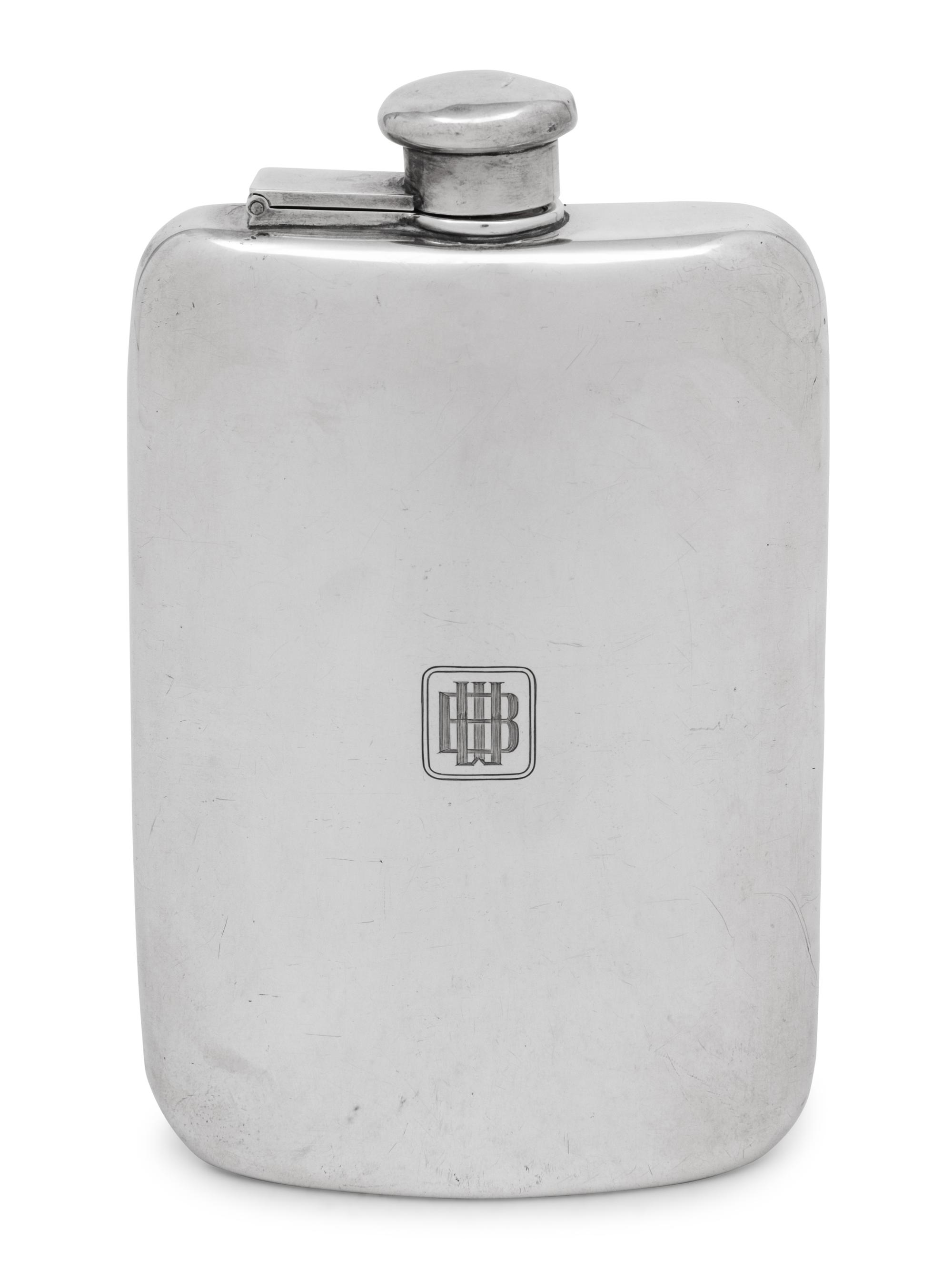 A Tiffany and Co. Silver Whiskey Flask