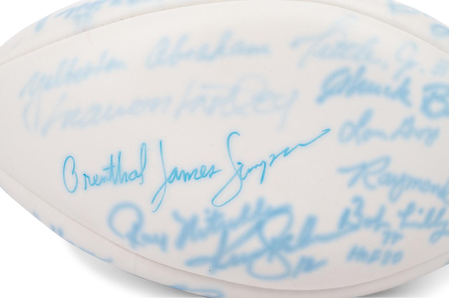 A Hall of Fame Multi Signed Autograph / 26 Signatures Football Including Orenthal James Simpson Full Name Signature (Beckett Authentication Services Letter),