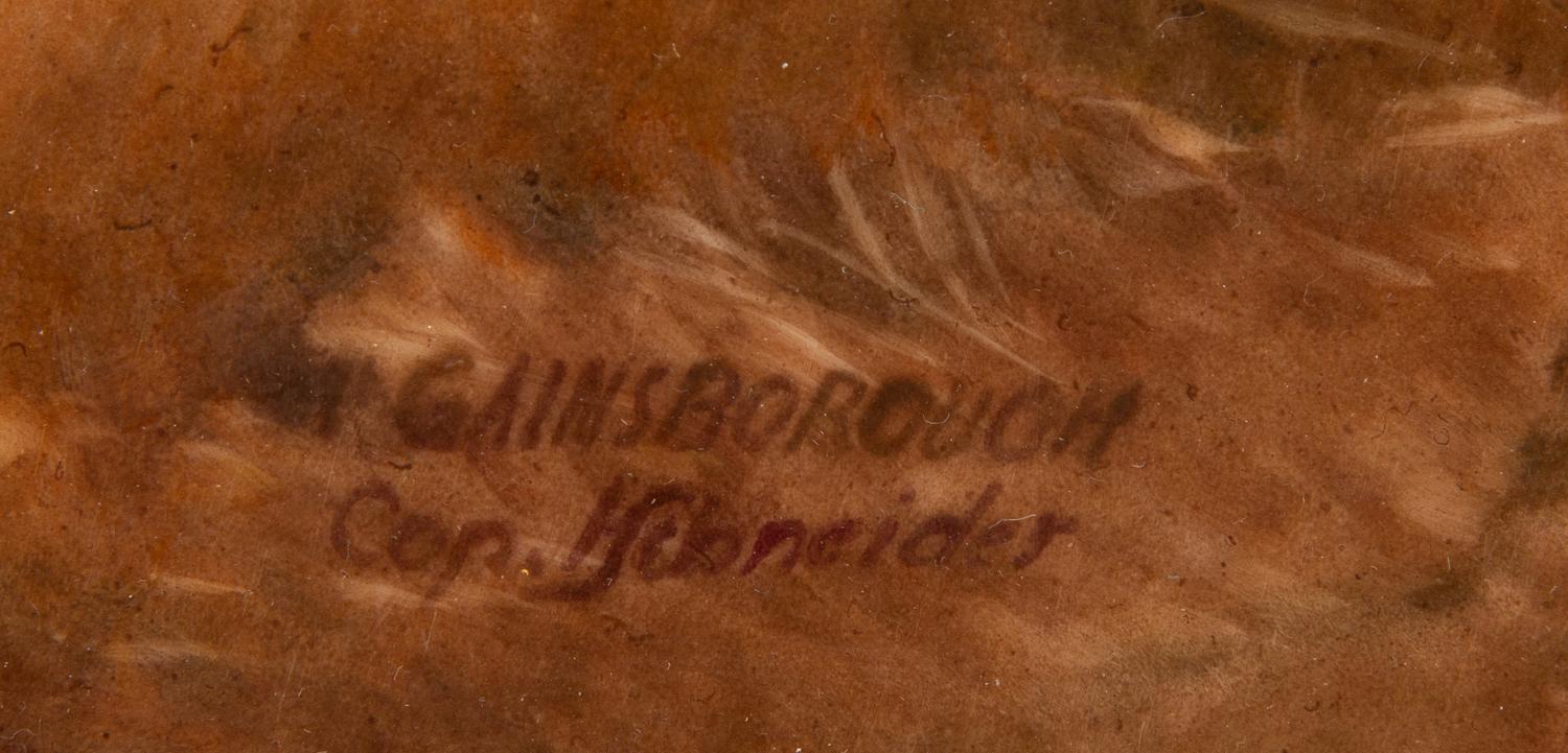 A Rosenthal Painted Porcelain Plaque After Thomas Gainsborough