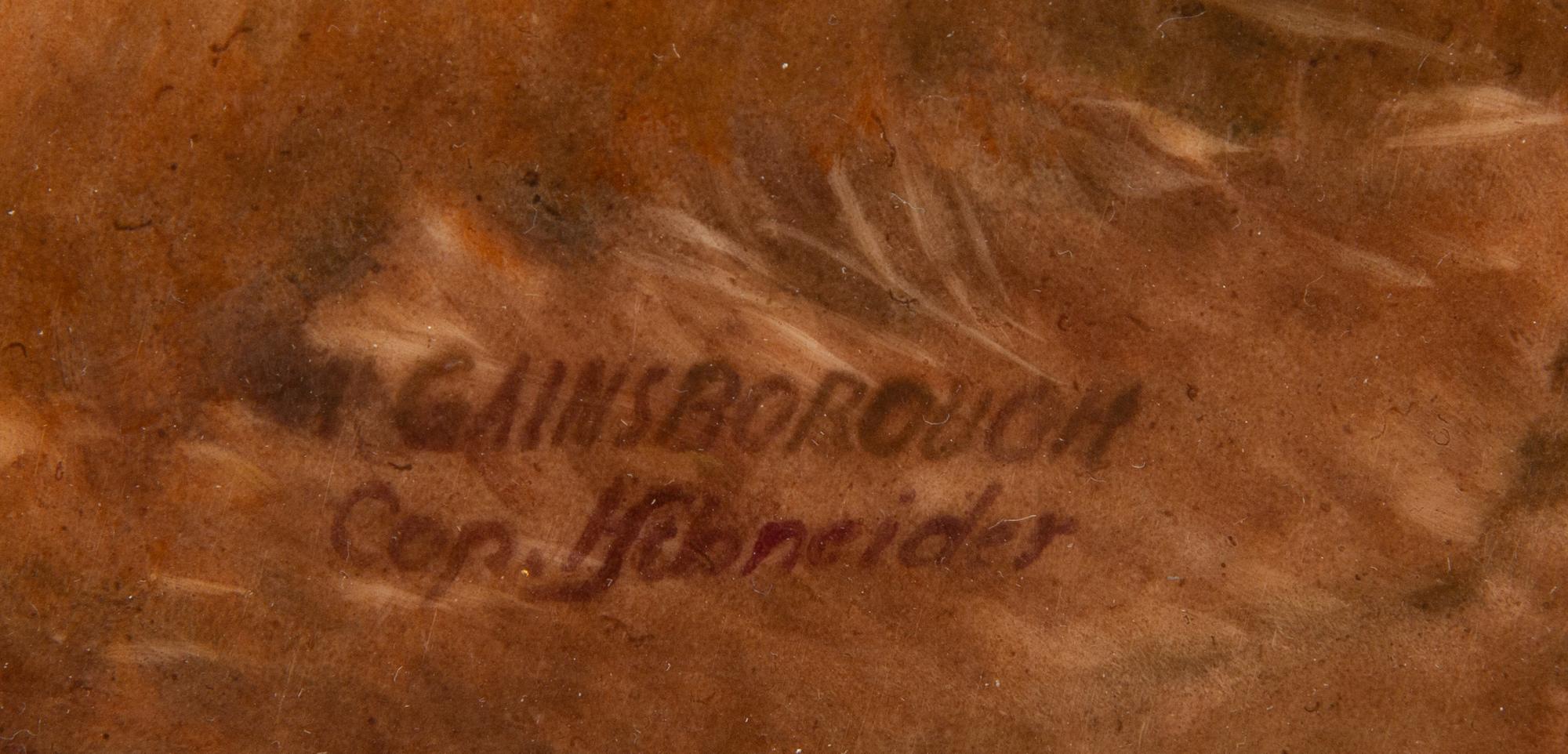 A Rosenthal Painted Porcelain Plaque After Thomas Gainsborough