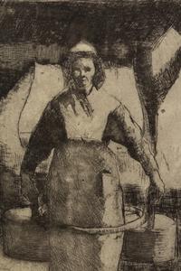 Paysanne au puits