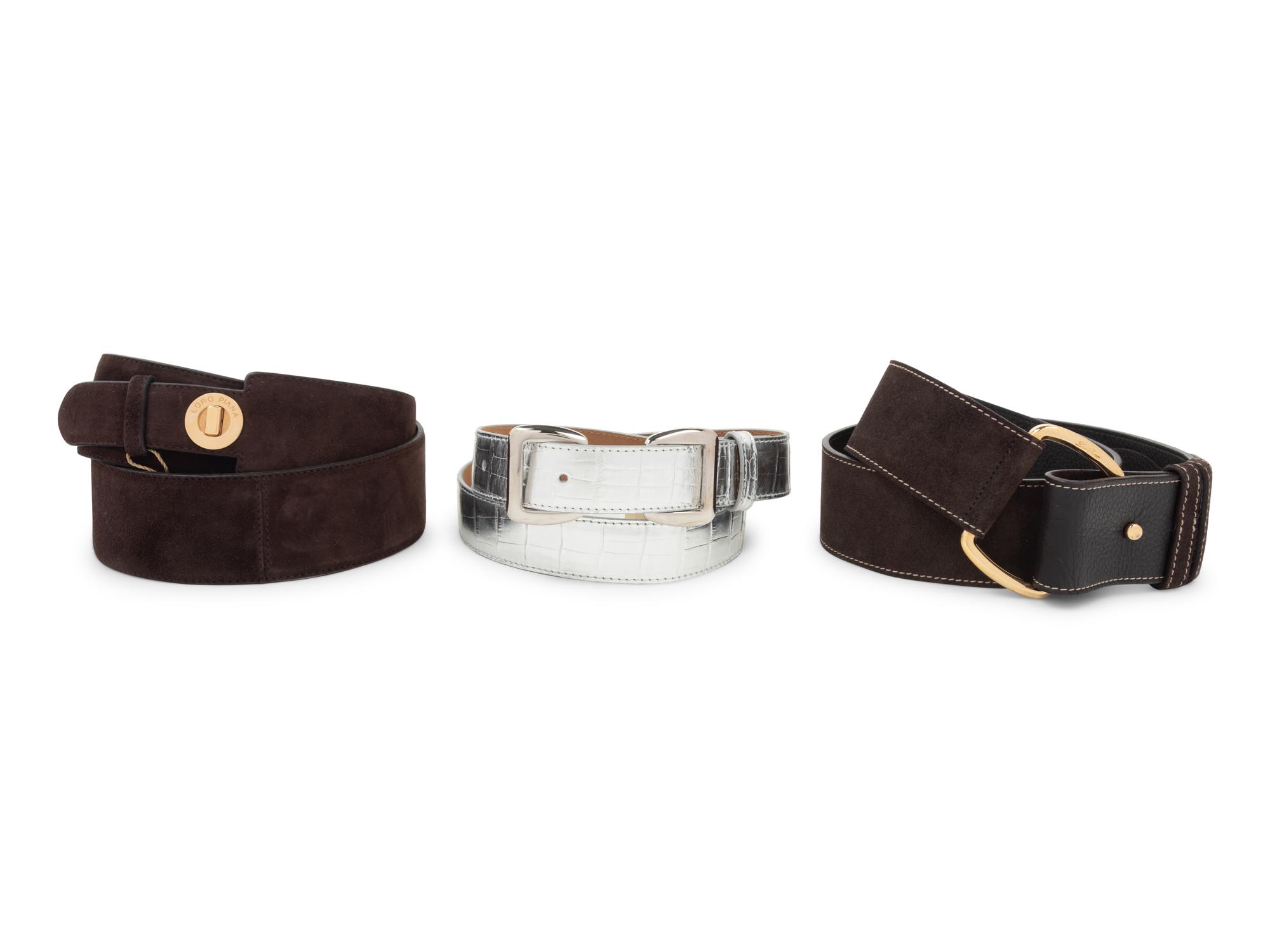 Three Belts: One Lambertson Truex, Two Loro Piana