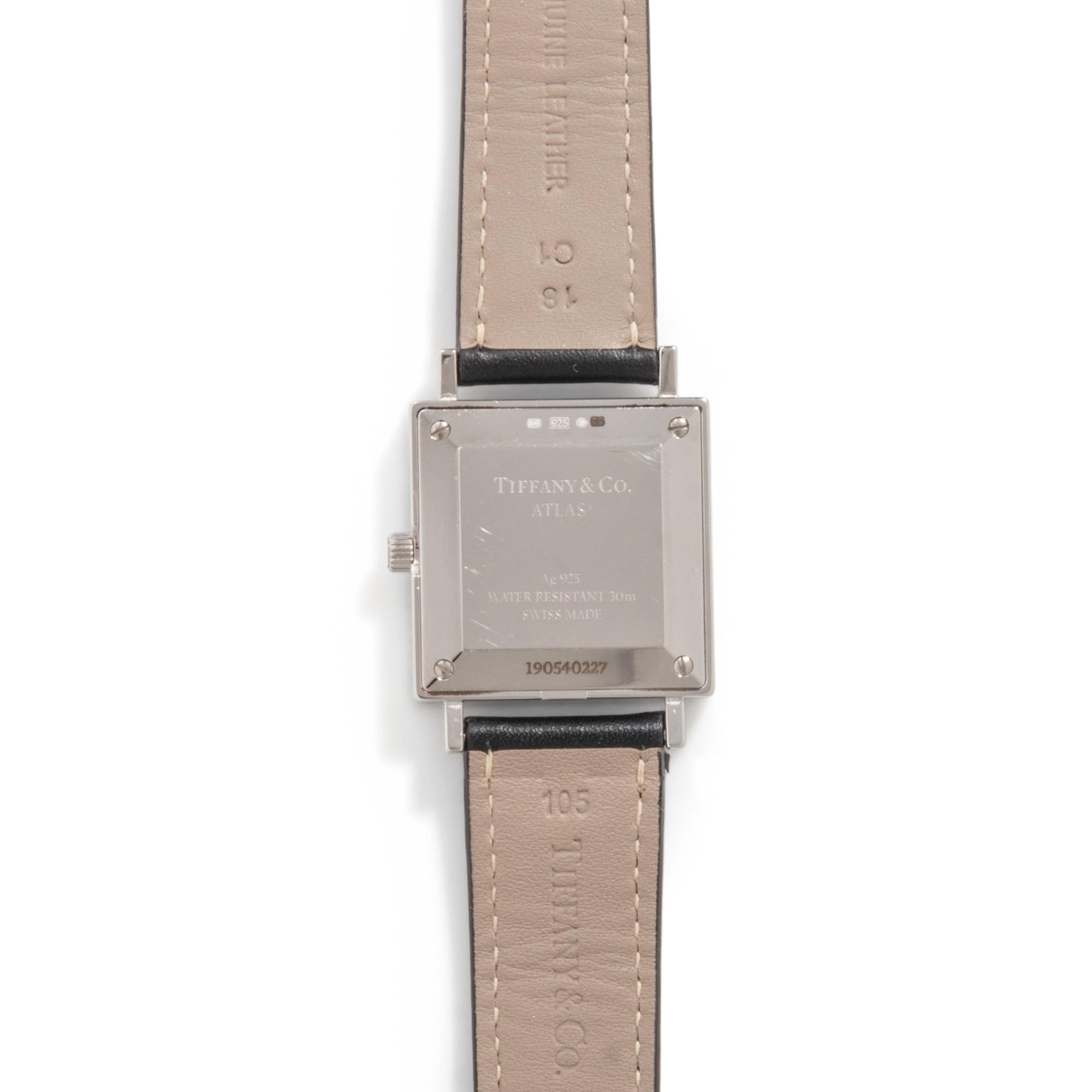 TIFFANY & CO., STERLING SILVER 'ATLAS' WATCH