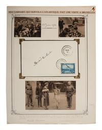 [AVIATION]. EARHART, Amelia (1897-1937). Postal cover signed ("Amelia Earhart"), 13 June 1932.