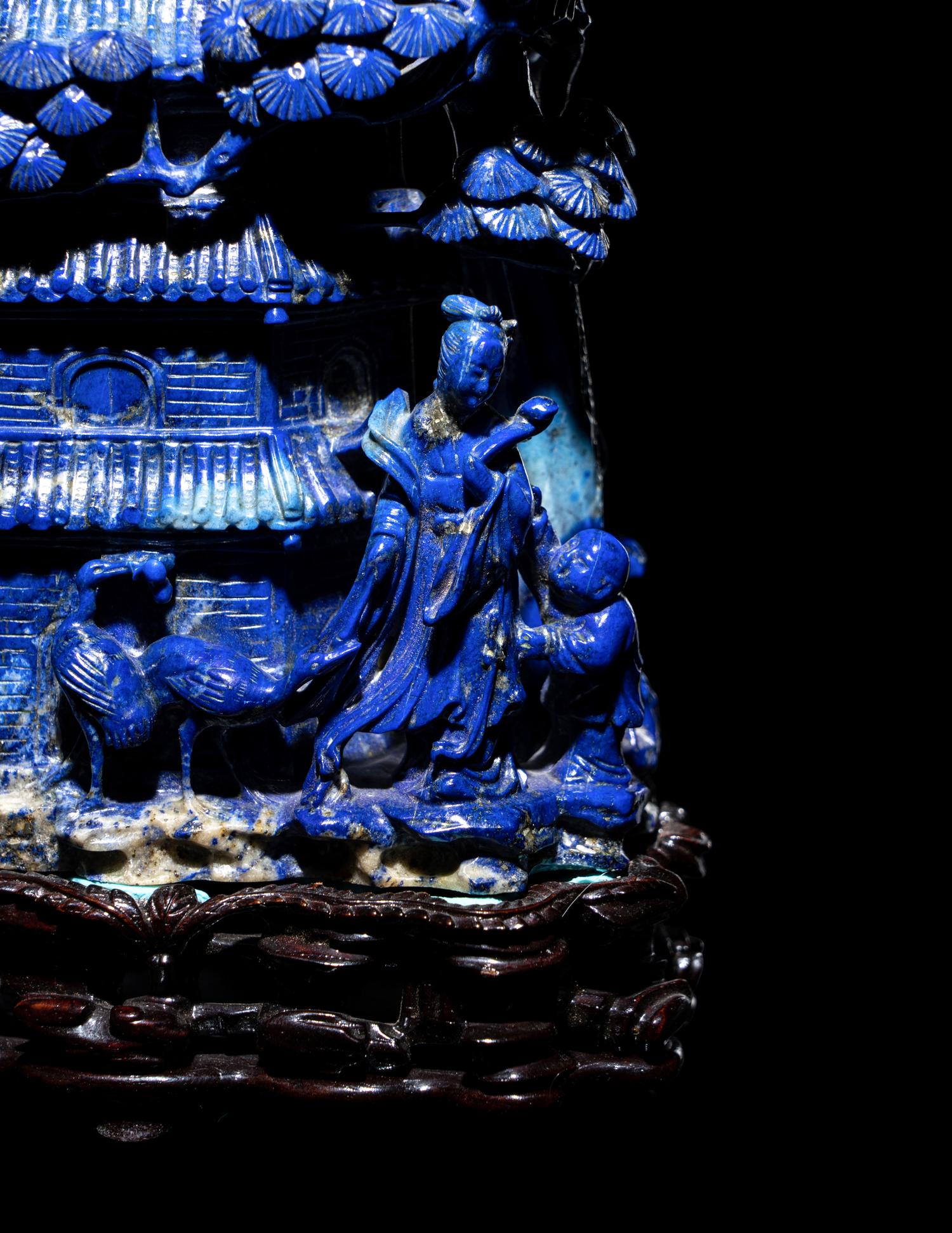 A Lapis Lazuli Model of a Pagoda