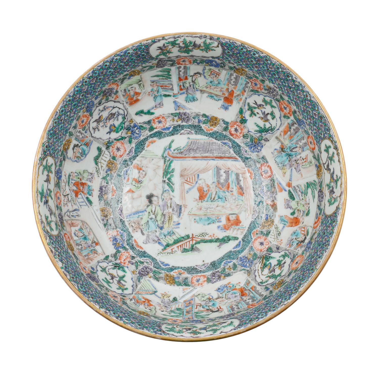 A Large Famille Verte Porcelain Bowl