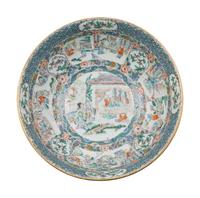 A Large Famille Verte Porcelain Bowl