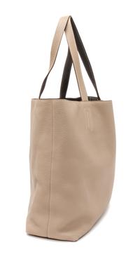 An Hermes Etoupe/Ebene 45cm Taurillon Clemence Double Sens Tote, 17.5" x 15.5" x 5".