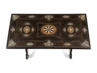 A North Italian Marquetry Trestle Table