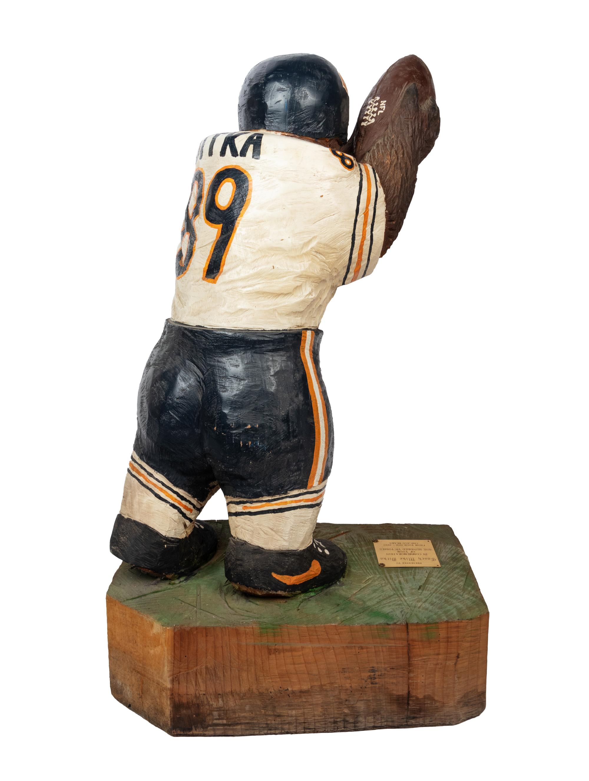 A Large Carved Chicago Bear Gifted by 1991-92 Team to Mike Ditka Formerly Displayed at Mike Ditka's Restaurant