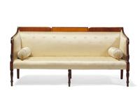 A Federal Carved And Inlaid Mahogany Sofa