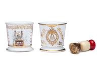 Two Freemason's Porcelain Shaving Mugs