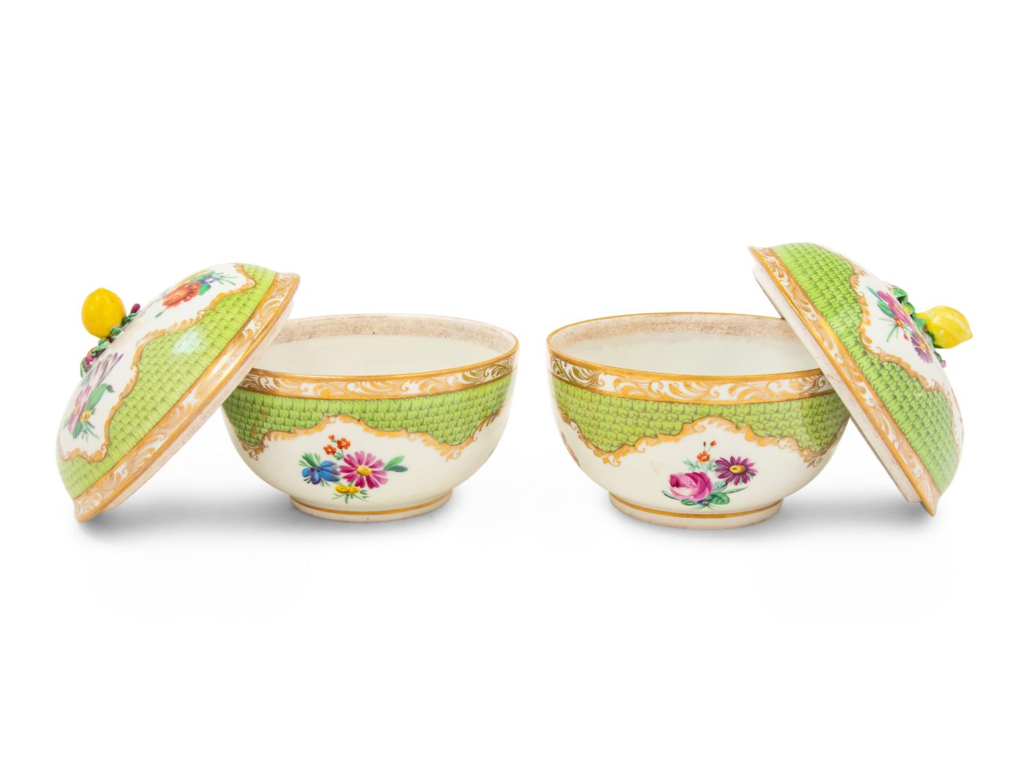 A Pair of Vienna Porcelain Covered Bowls