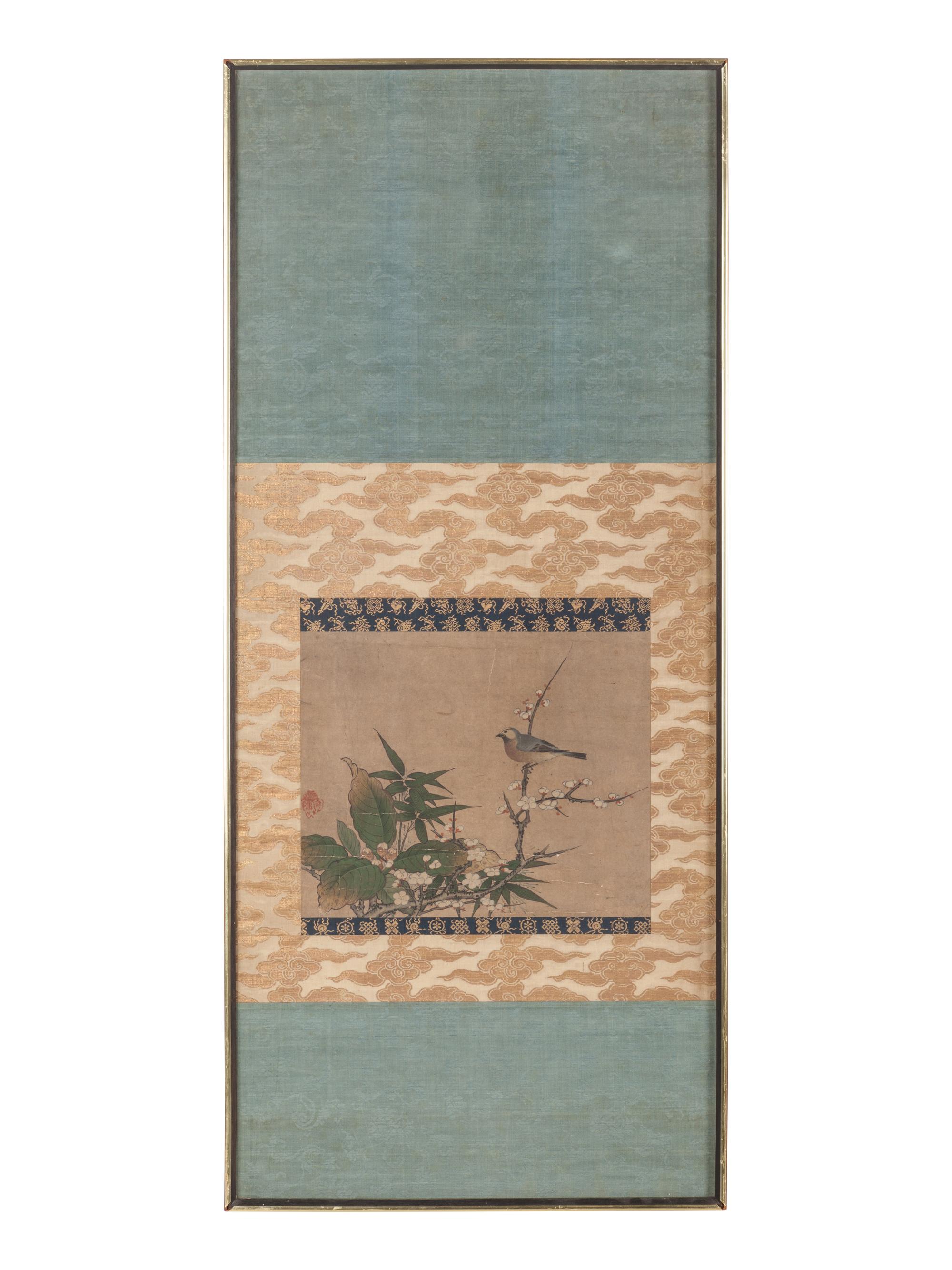 Four Japanese Ink and Color Paintings on Paper